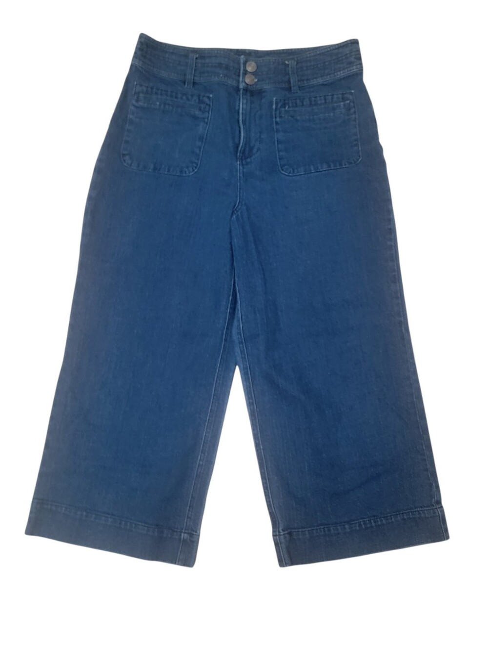 Modcloth Cropped Wide Leg Jeans. NWOT. Size 12.